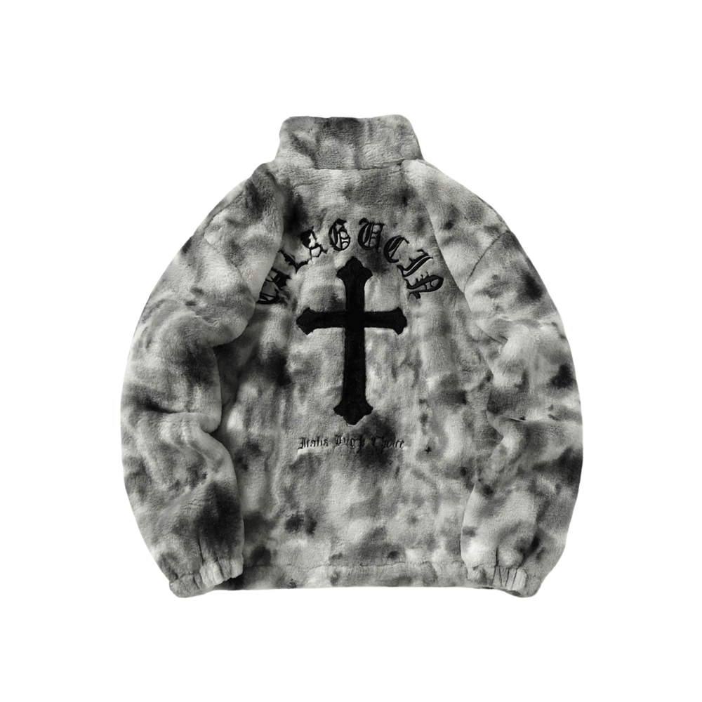NCTZ Plush Cross Embroidered Lambswool Jacket