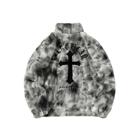 Thumbnail for NCTZ Plush Cross Embroidered Lambswool Jacket