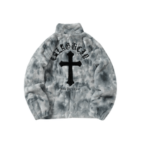 Thumbnail for NCTZ Plush Cross Embroidered Lambswool Jacket